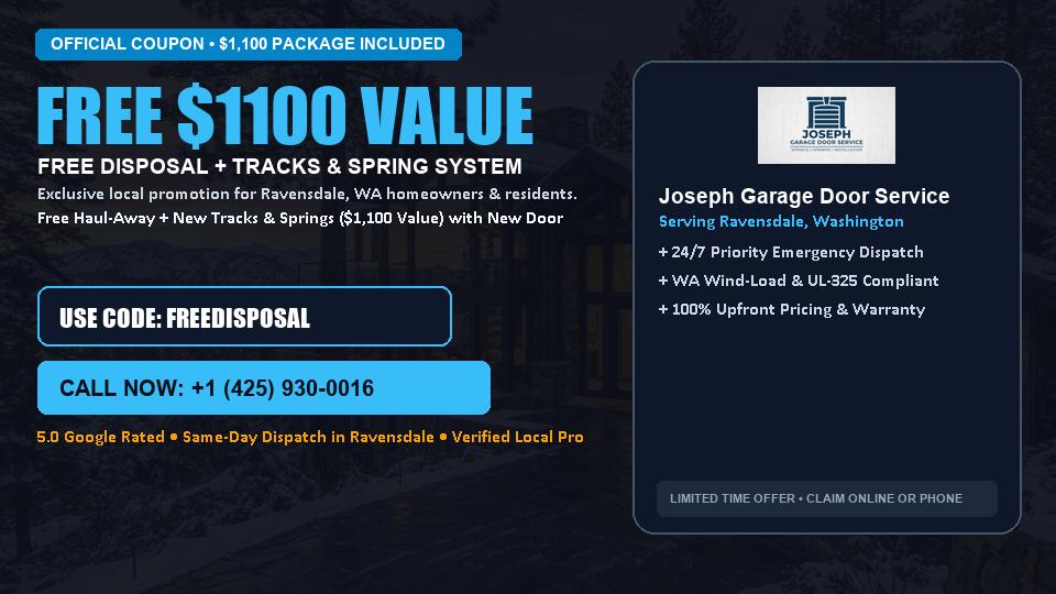 FREE Old Door Haul-Away & Heavy-Duty Tracks in Ravensdale, WA - Joseph Garage Door Service